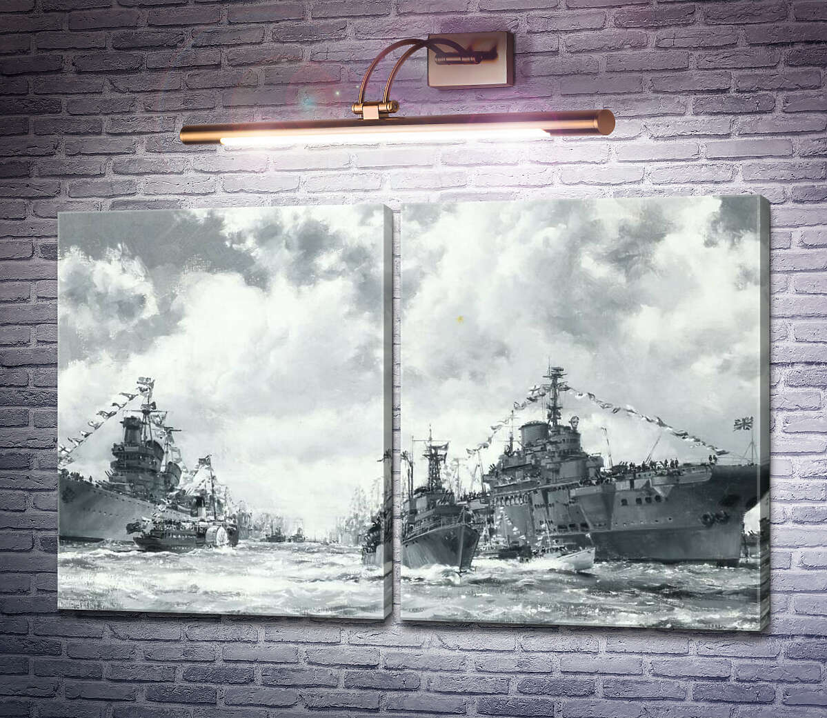 Модульна картина Коронаційний огляд флоту у Спітхеді Монтегю Доусон