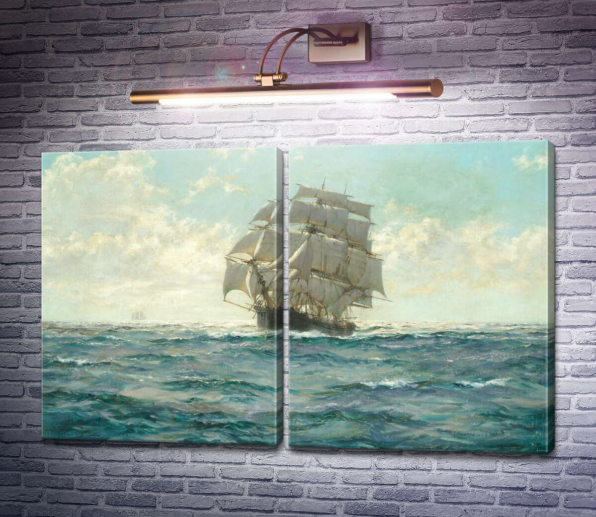 Модульна картина На всіх вітрилах у відкритому морі Монтегю Доусон