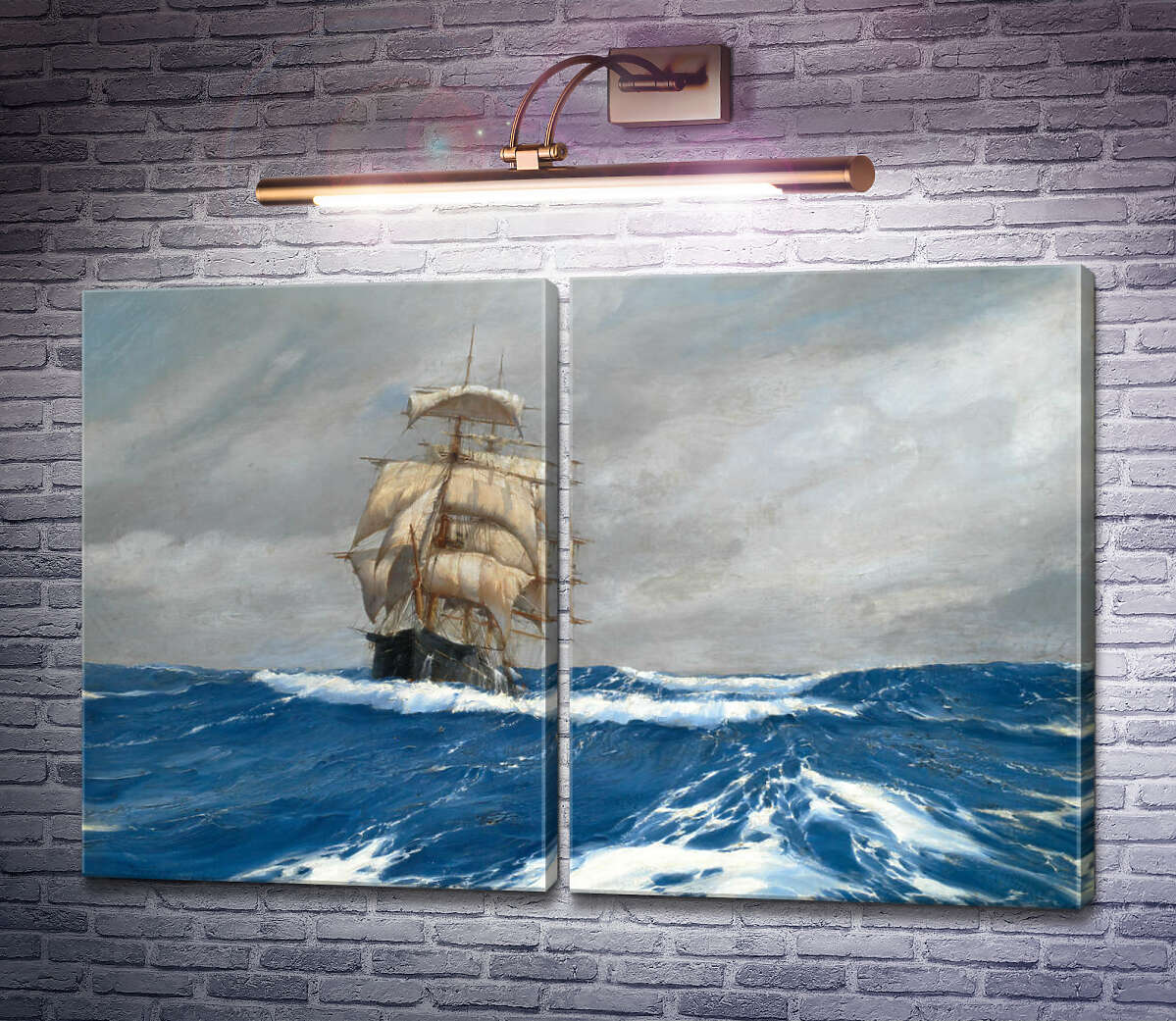 Модульна картина Американський пакетбот «Глінер» у морі Монтегю Доусон