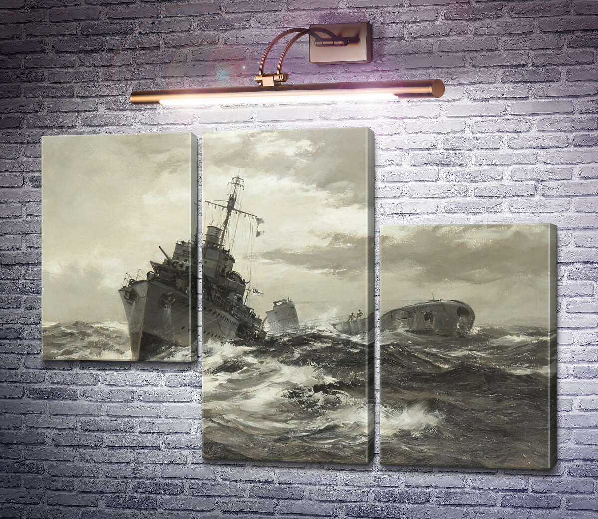 Модульна картина HMS Fame визнає підводний човен союзника (Модуль №13) Монтегю Доусон