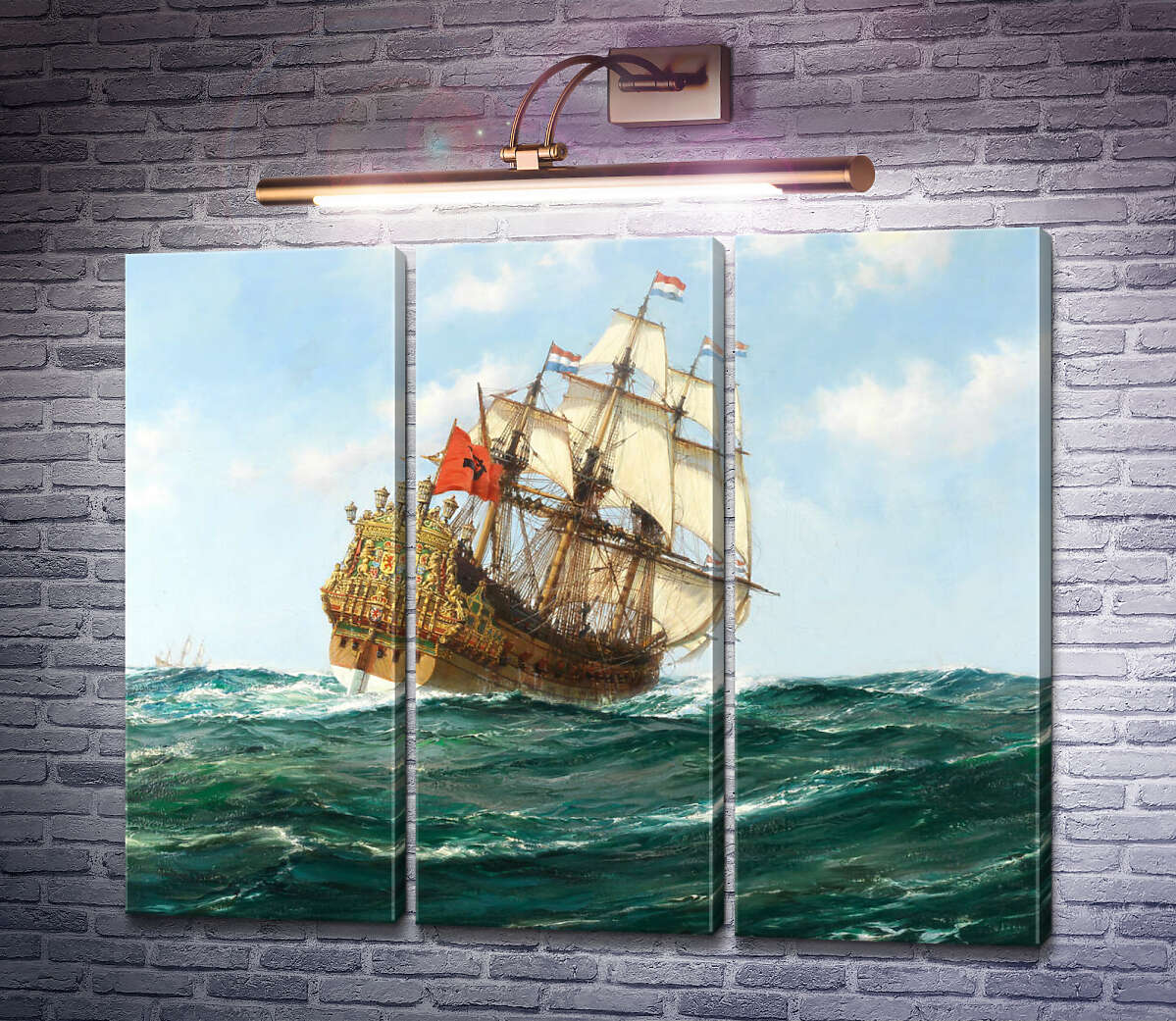 Модульна картина HMS Sovereign of the Seas під голландськими прапорами (Модуль №2) Монтегю Доусон