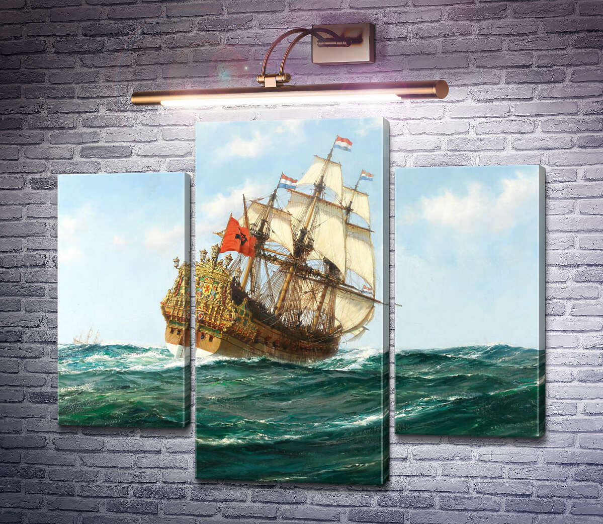 Модульна картина HMS Sovereign of the Seas під голландськими прапорами (Модуль №10) Монтегю Доусон Модульна картина HMS Sovereign of the Seas під голландськими прапорами (Модуль №10) Монтегю Доусон