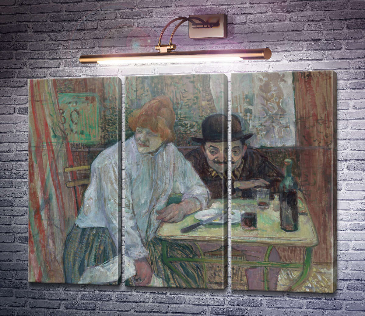 Модульная картина В кафе Ла Мие (Модуль №2) Анри Тулуз-Лотрек Модульная картина В кафе Ла Мие (Модуль №2) Анри Тулуз-Лотрек