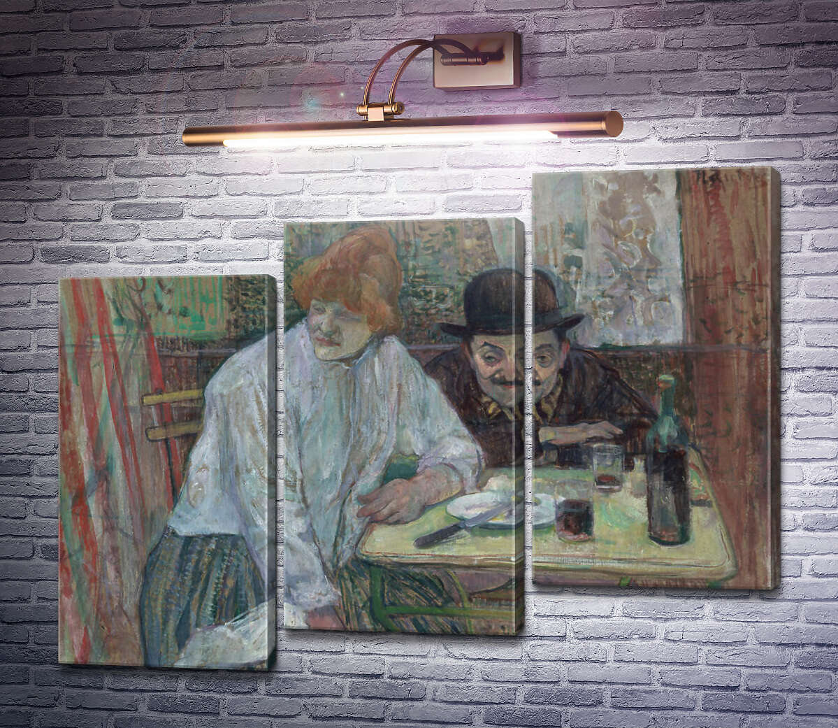 Модульная картина В кафе Ла Мие (Модуль №14) Анри Тулуз-Лотрек