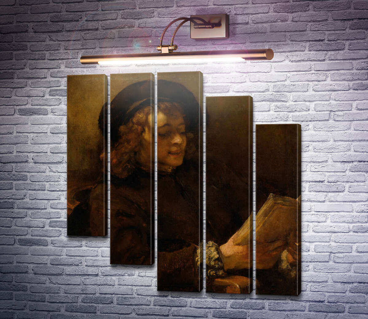 Модульная картина Портрет Титуса, читающего книгу (Модуль №28) Рембрандт ван Рейн