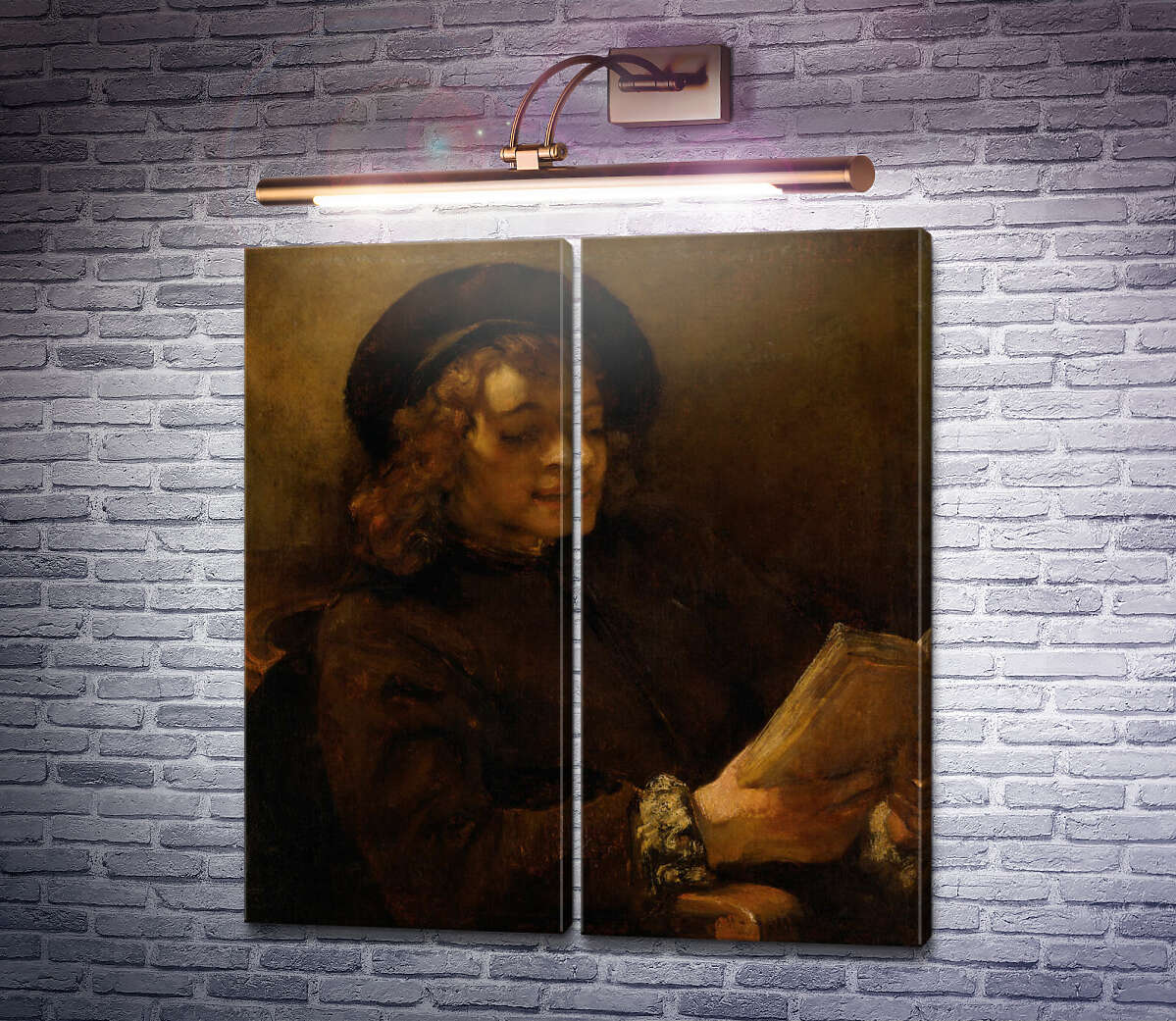 Модульная картина Портрет Титуса, читающего книгу (Модуль №6) Рембрандт ван Рейн Модульная картина Портрет Титуса, читающего книгу (Модуль №6) Рембрандт ван Рейн