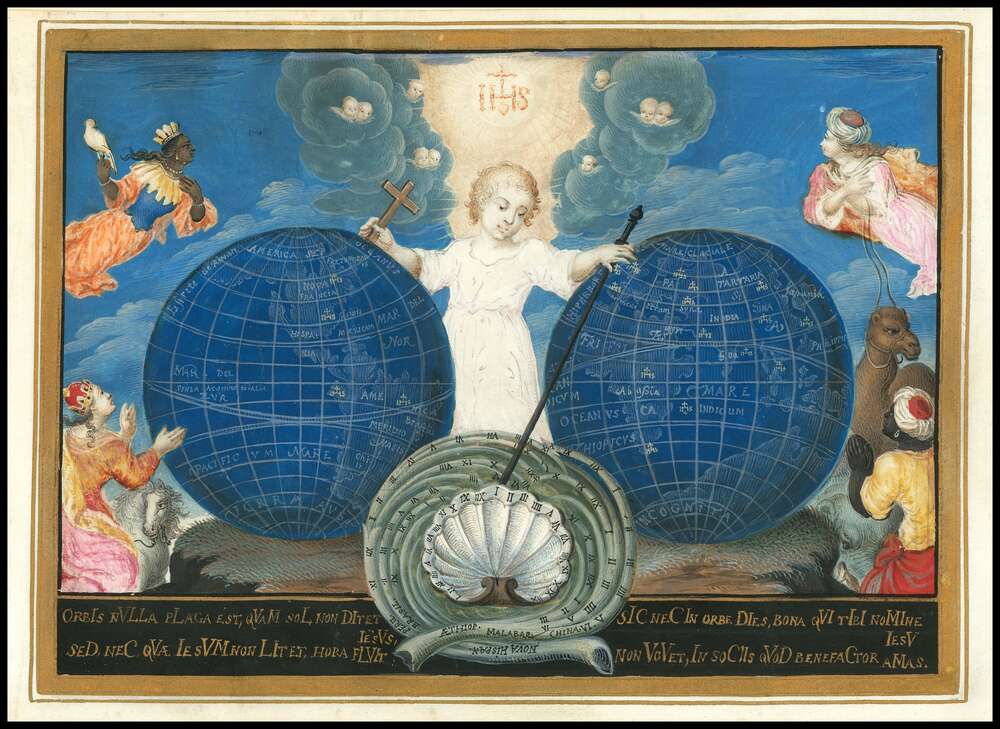 репродукция картина-постер  Солнце никогда не заходит над империей Христа, 1685 г