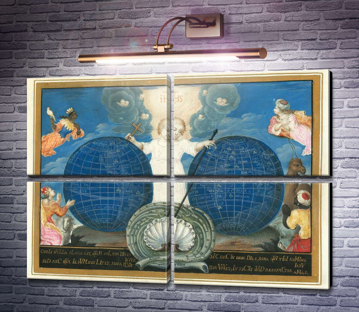 Модульная картина Солнце никогда не заходит над империей Христа, 1685 г (Модуль №25)