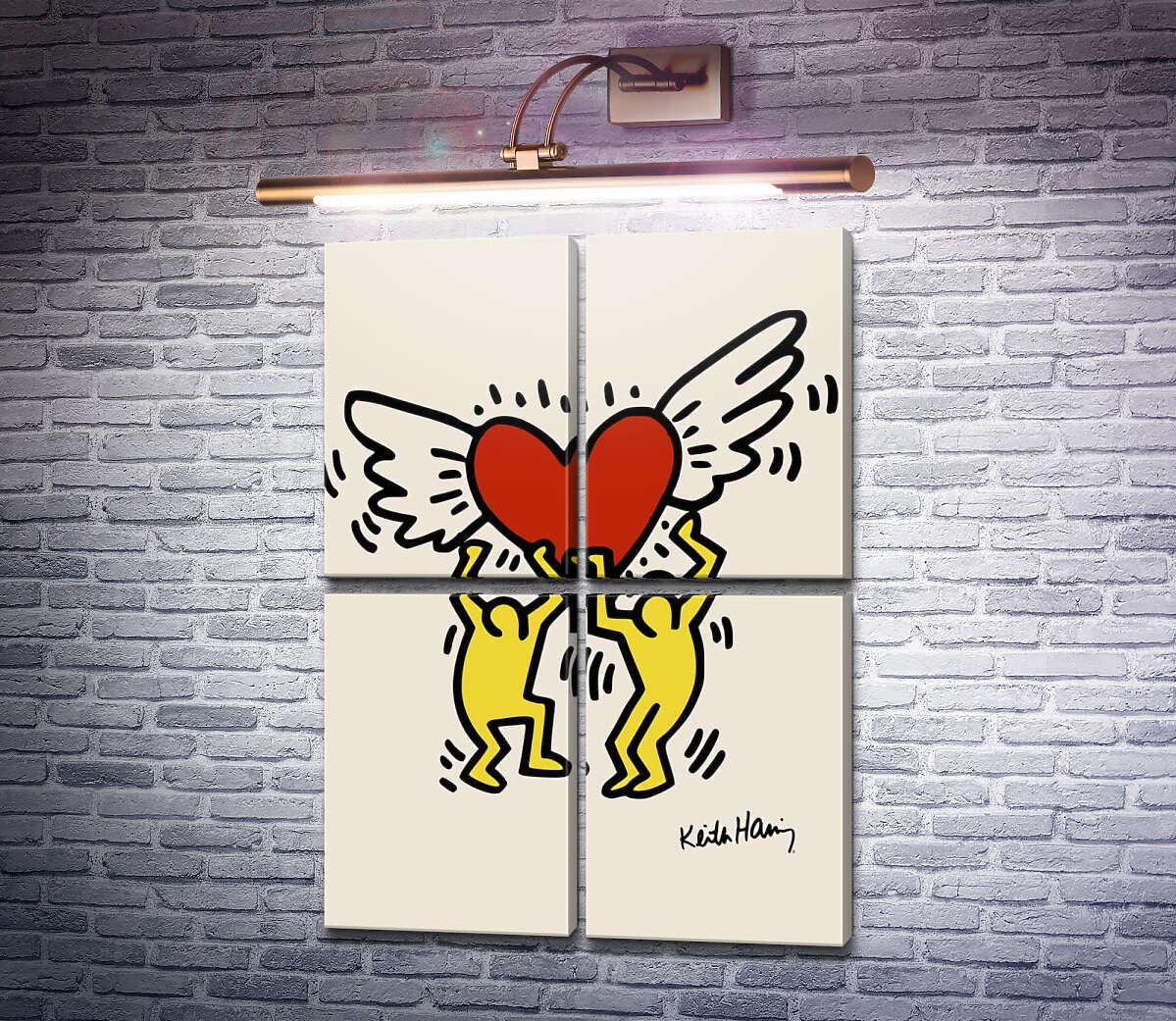 Модульна картина Кохання окрилює (Модуль №25) Кіт Харінг (Keith Haring) Модульна картина Кохання окрилює (Модуль №25) Кіт Харінг (Keith Haring)