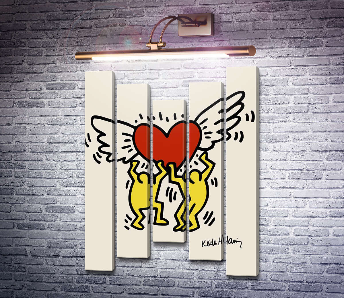 Модульная картина Любовь окрыляет (Модуль №27) Кит Харинг (Keith Haring) Модульная картина Любовь окрыляет (Модуль №27) Кит Харинг (Keith Haring)