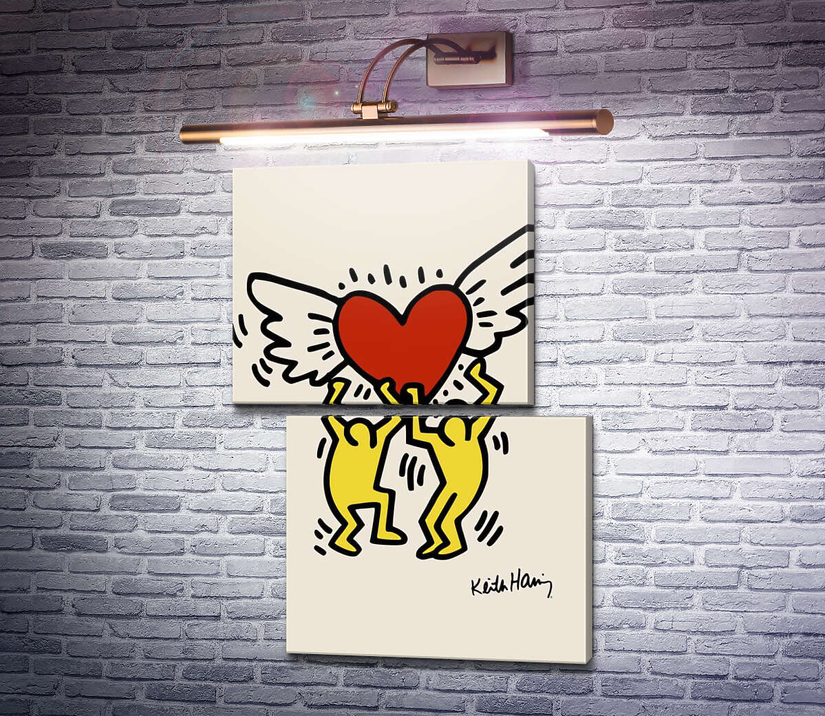 Модульная картина Любовь окрыляет (Модуль №8) Кит Харинг (Keith Haring) Модульная картина Любовь окрыляет (Модуль №8) Кит Харинг (Keith Haring)