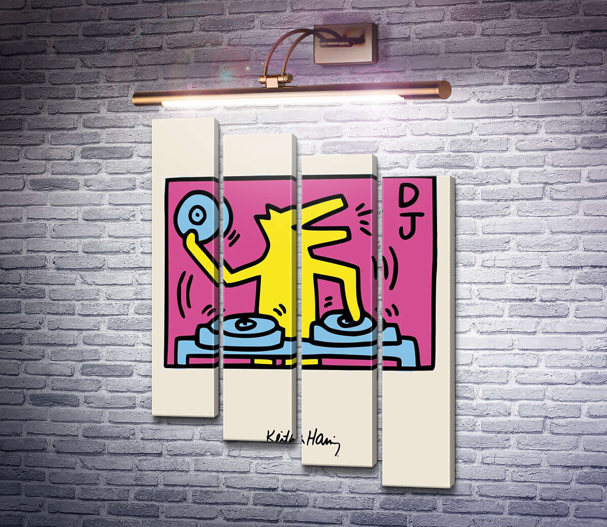 Модульна картина Вовк Діджей (Модуль №19) Кіт Харінг (Keith Haring) Модульна картина Вовк Діджей (Модуль №19) Кіт Харінг (Keith Haring)