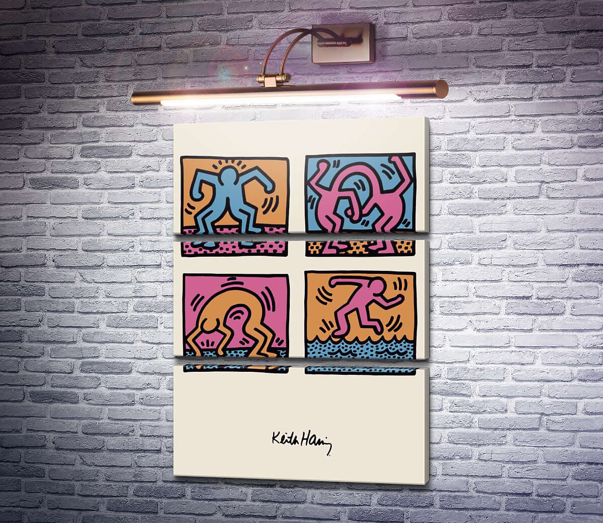 Модульная картина Человечки. Упражнения. (Модуль №15) Кит Харинг (Keith Haring) Модульная картина Человечки. Упражнения. (Модуль №15) Кит Харинг (Keith Haring)