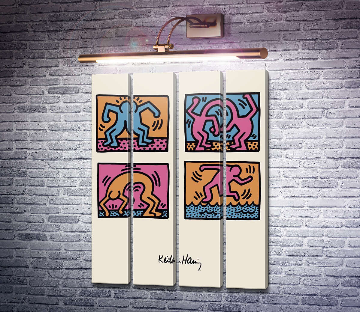 Модульная картина Человечки. Упражнения. (Модуль №24) Кит Харинг (Keith Haring) Модульная картина Человечки. Упражнения. (Модуль №24) Кит Харинг (Keith Haring)