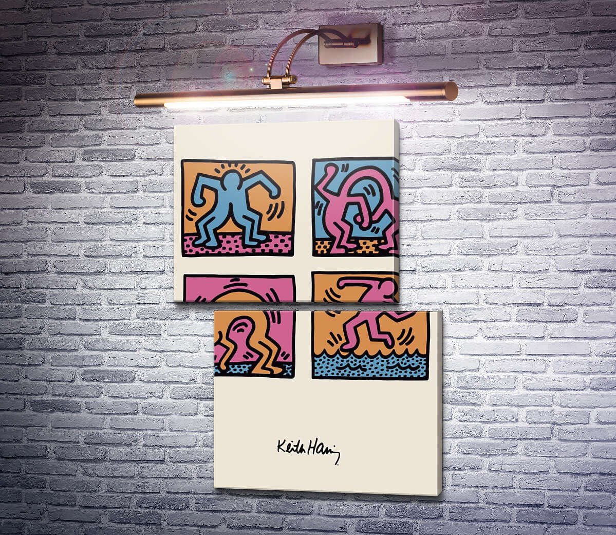 Модульная картина Человечки. Упражнения. (Модуль №8) Кит Харинг (Keith Haring) Модульная картина Человечки. Упражнения. (Модуль №8) Кит Харинг (Keith Haring)