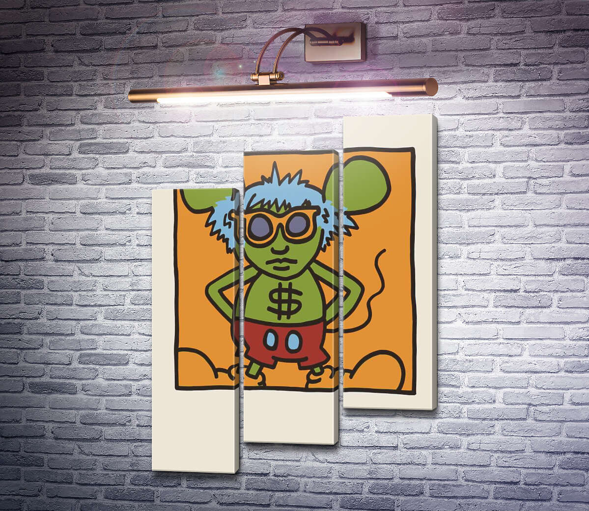 Модульная картина Энди Маус (Модуль №14) Кит Харинг (Keith Haring) Модульная картина Энди Маус (Модуль №14) Кит Харинг (Keith Haring)