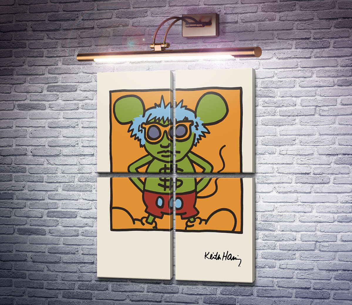 Модульная картина Энди Маус (Модуль №25) Кит Харинг (Keith Haring) Модульная картина Энди Маус (Модуль №25) Кит Харинг (Keith Haring)
