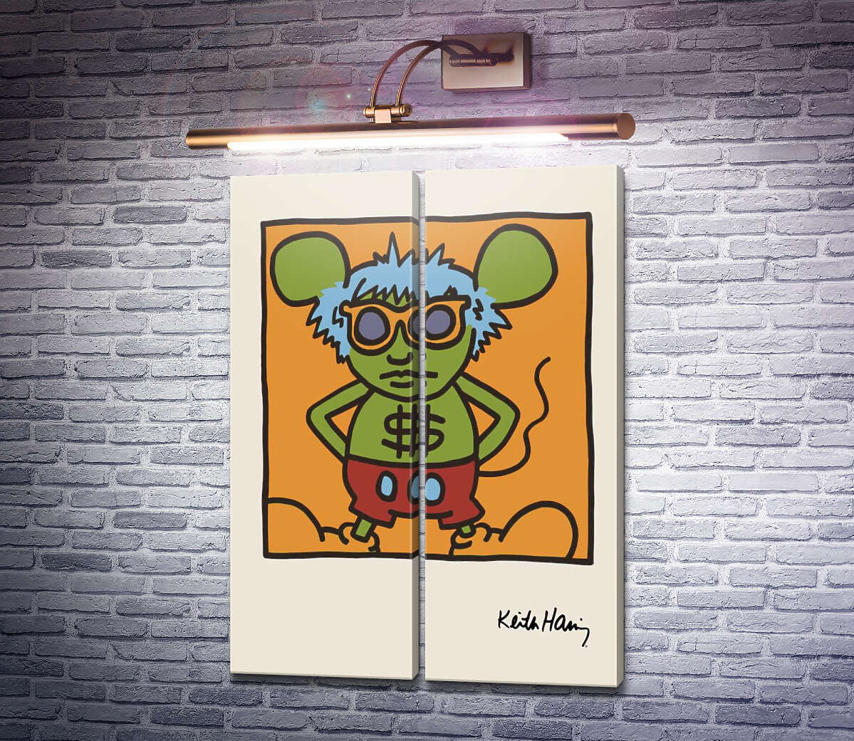 Модульная картина Энди Маус (Модуль №6) Кит Харинг (Keith Haring) Модульная картина Энди Маус (Модуль №6) Кит Харинг (Keith Haring)