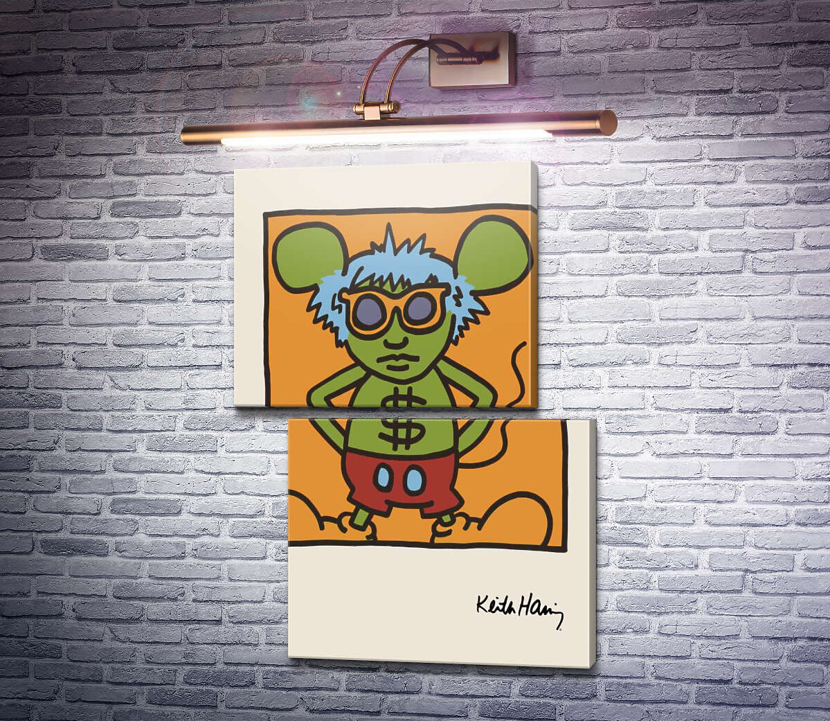 Модульна картина Енді Маус (Модуль №8) Кіт Харінг (Keith Haring) Модульна картина Енді Маус (Модуль №8) Кіт Харінг (Keith Haring)