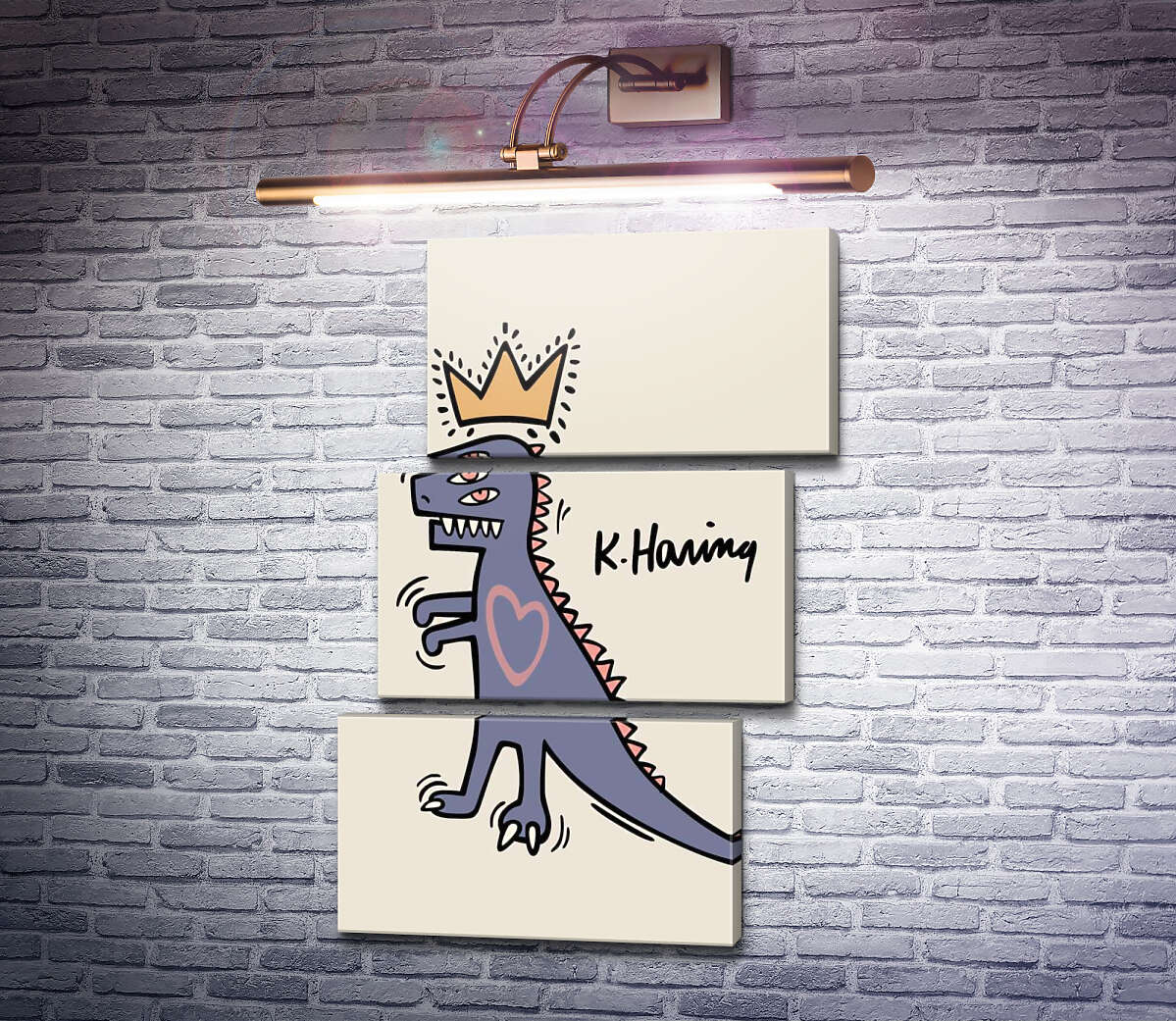 Модульна картина Король-динозавр (Модуль №17) Кіт Харінг (Keith Haring) Модульна картина Король-динозавр (Модуль №17) Кіт Харінг (Keith Haring)