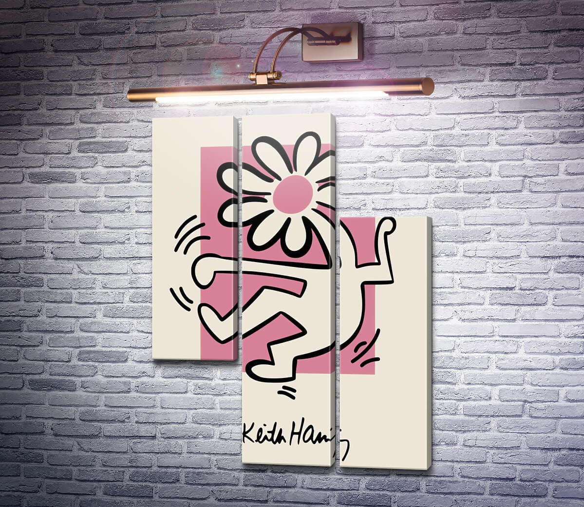 Модульная картина Ромашка (Модуль №13) Кит Харинг (Keith Haring)