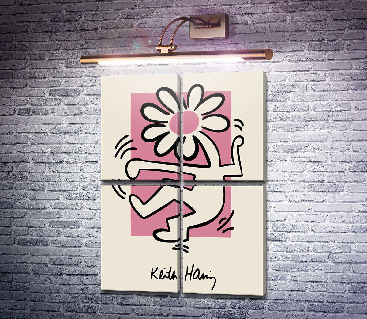 Модульна картина Ромашка (Модуль №25) Кіт Харінг (Keith Haring)