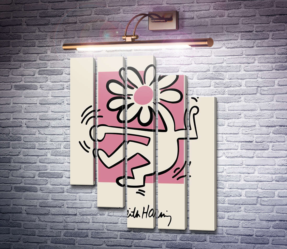 Модульная картина Ромашка (Модуль №28) Кит Харинг (Keith Haring)
