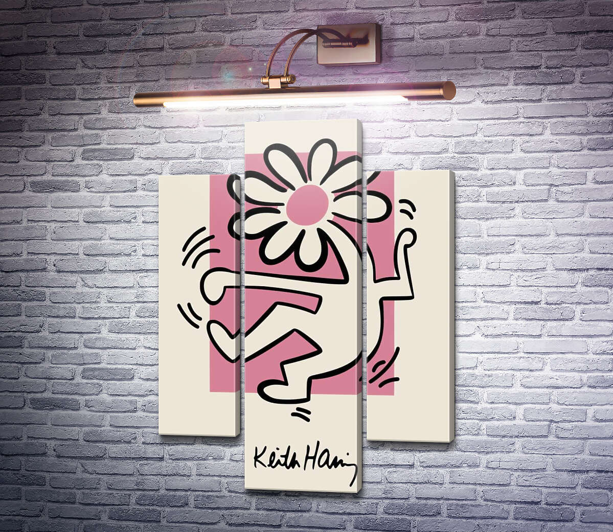 Модульна картина Ромашка (Модуль №10) Кіт Харінг (Keith Haring)