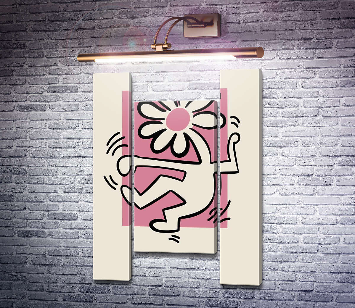 Модульная картина Ромашка (Модуль №11) Кит Харинг (Keith Haring)