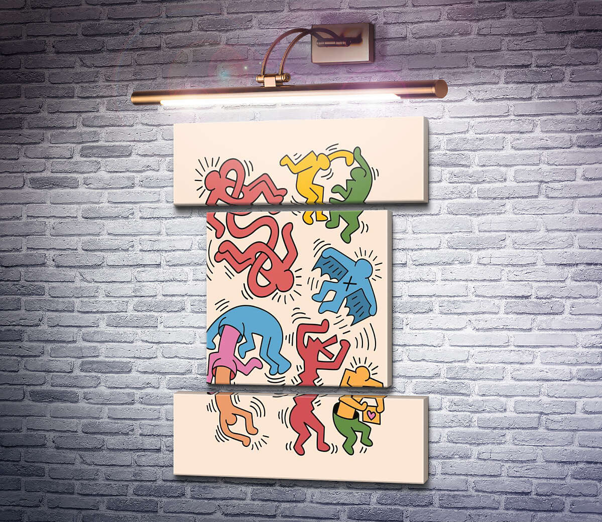 Модульна картина Рух (Модуль №18) Кіт Харінг (Keith Haring) Модульна картина Рух (Модуль №18) Кіт Харінг (Keith Haring)