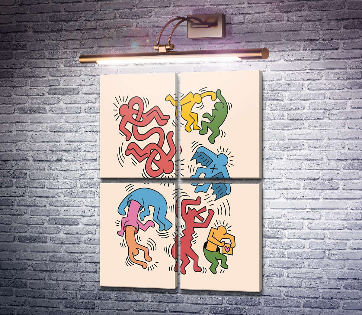Модульна картина Рух (Модуль №25) Кіт Харінг (Keith Haring) Модульна картина Рух (Модуль №25) Кіт Харінг (Keith Haring)
