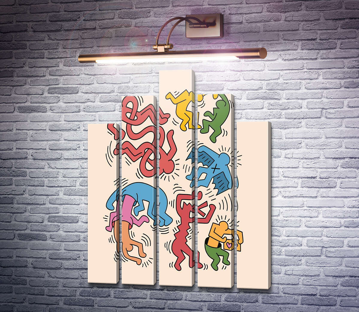 Модульная картина Движение (Модуль №29) Кит Харинг (Keith Haring) Модульная картина Движение (Модуль №29) Кит Харинг (Keith Haring)