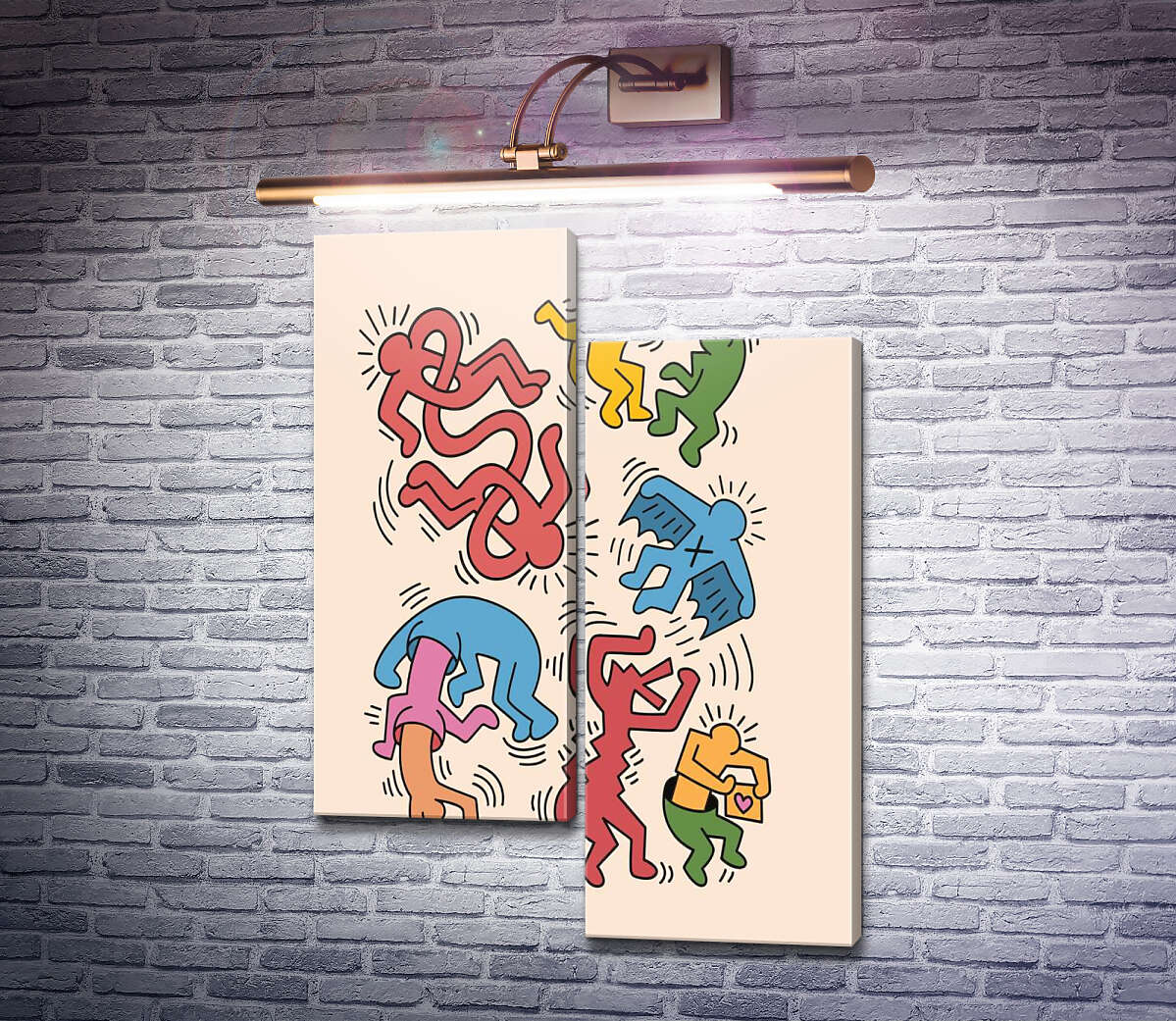 Модульная картина Движение (Модуль №9) Кит Харинг (Keith Haring) Модульная картина Движение (Модуль №9) Кит Харинг (Keith Haring)