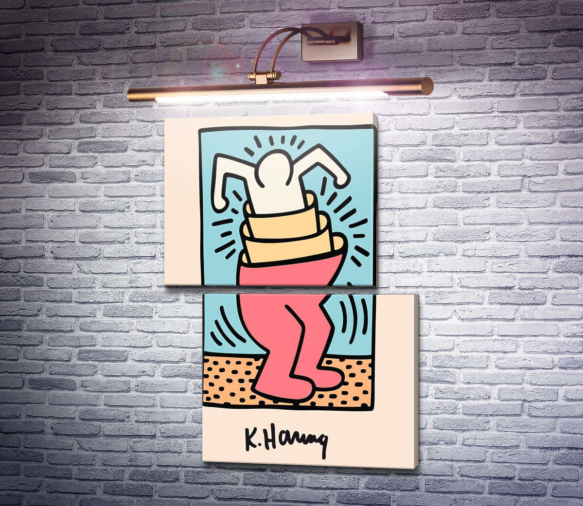 Модульна картина Вкладеність (Модуль №8) Кіт Харінг (Keith Haring)