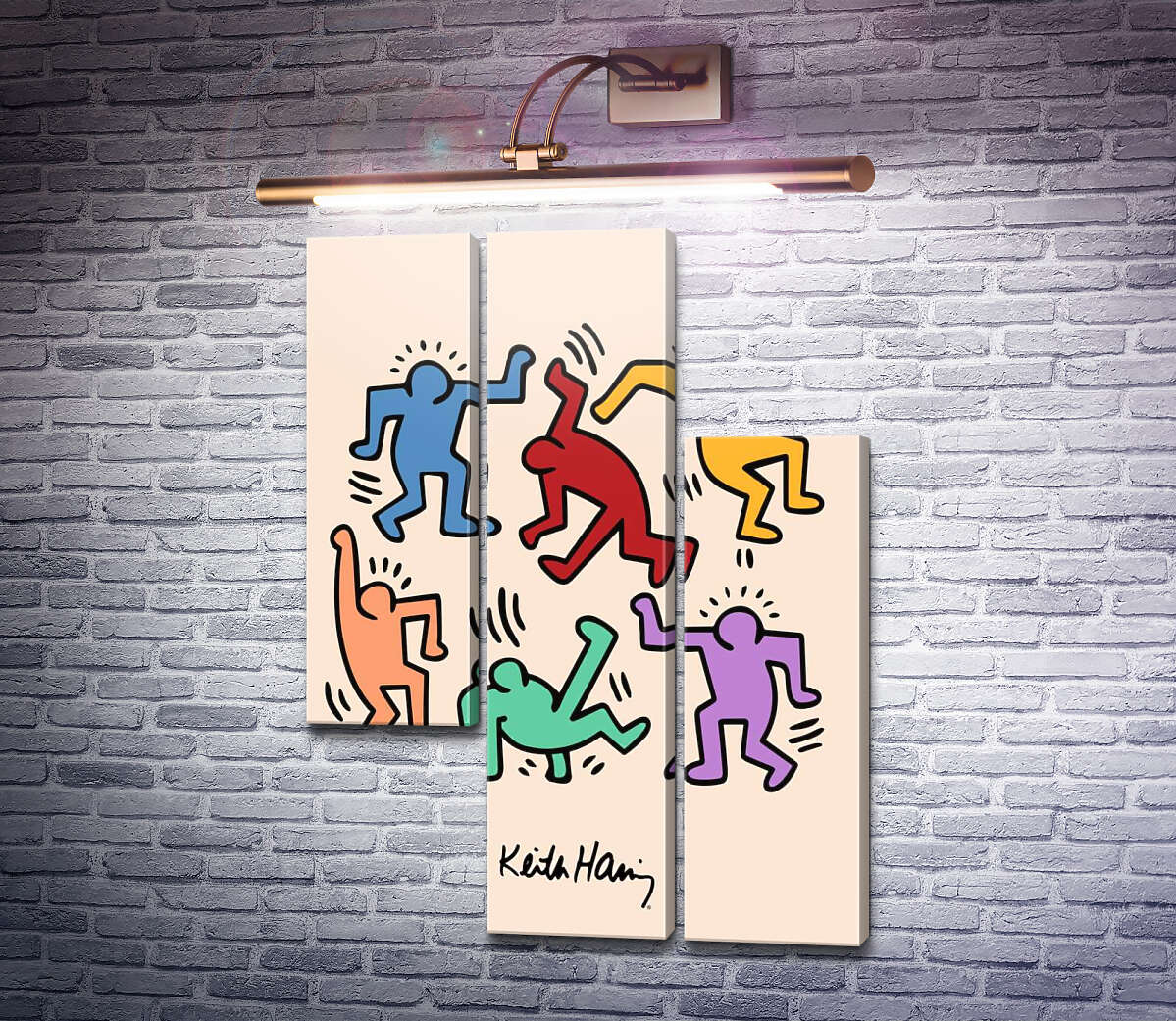 Модульная картина Танцующие человечки (Модуль №13) Кит Харинг (Keith Haring) Модульная картина Танцующие человечки (Модуль №13) Кит Харинг (Keith Haring)