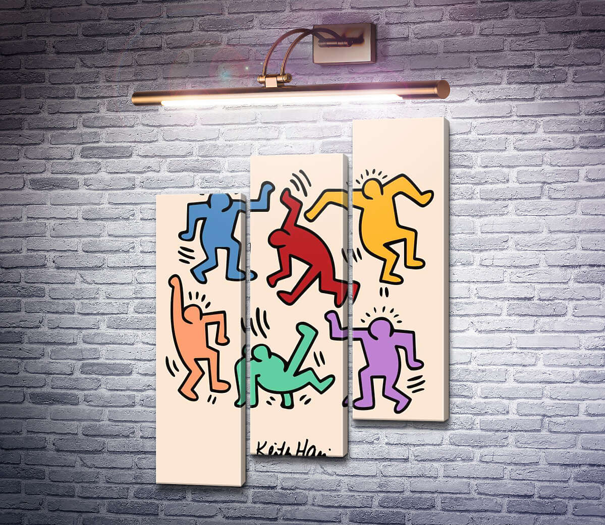 Модульна картина Танцюючі чоловічки (Модуль №14) Кіт Харінг (Keith Haring) Модульна картина Танцюючі чоловічки (Модуль №14) Кіт Харінг (Keith Haring)