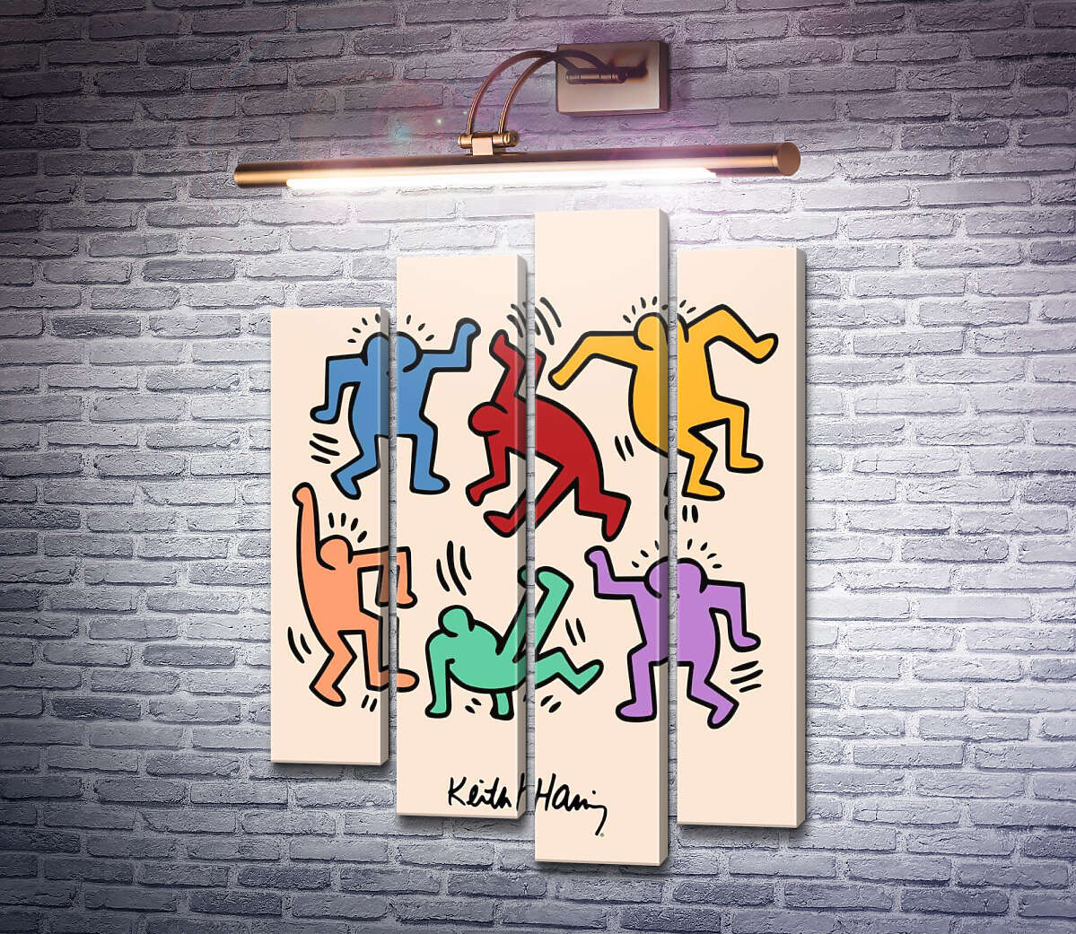 Модульная картина Танцующие человечки (Модуль №3) Кит Харинг (Keith Haring) Модульная картина Танцующие человечки (Модуль №3) Кит Харинг (Keith Haring)