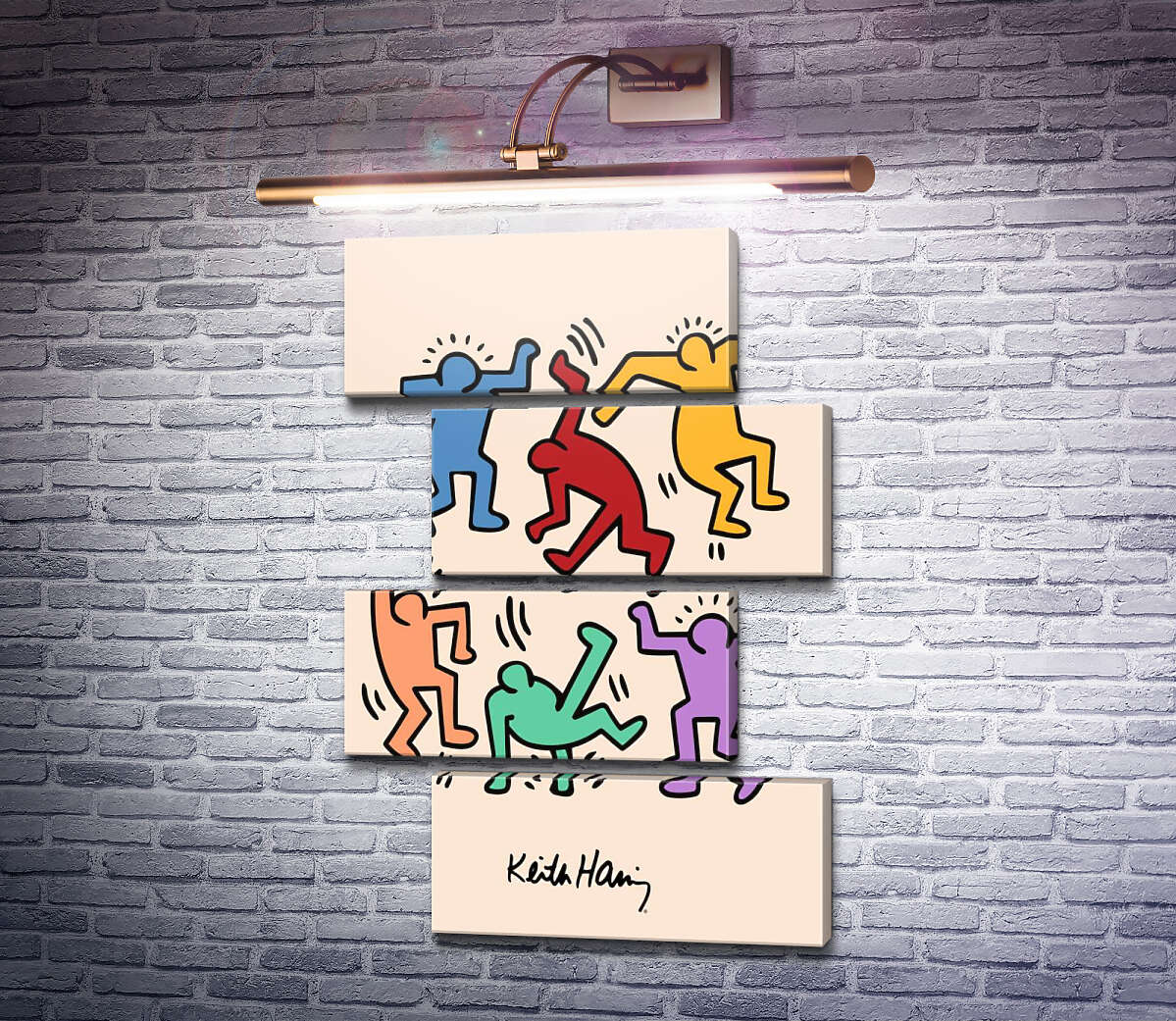 Модульная картина Танцующие человечки (Модуль №23) Кит Харинг (Keith Haring) Модульная картина Танцующие человечки (Модуль №23) Кит Харинг (Keith Haring)