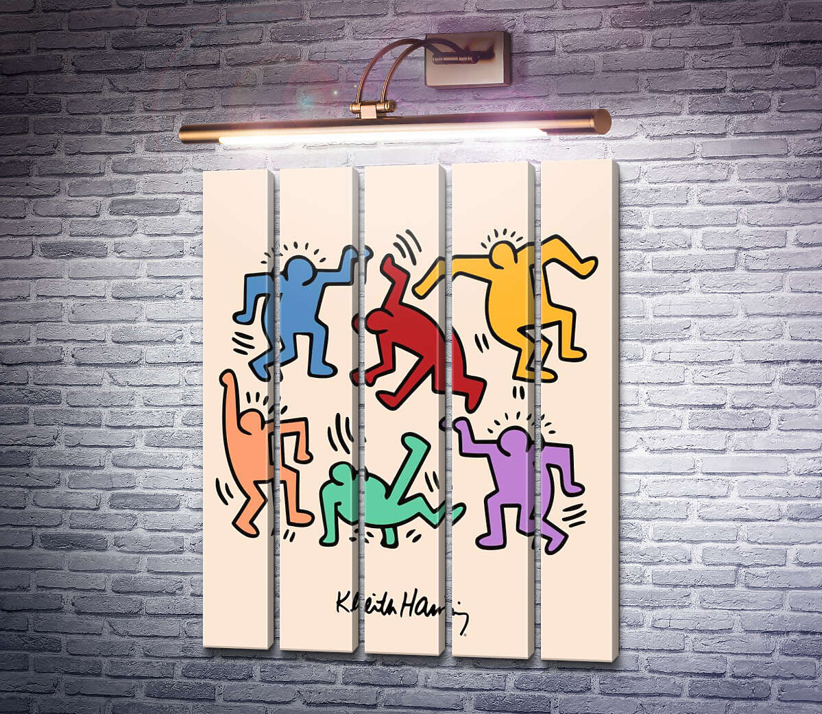 Модульная картина Танцующие человечки (Модуль №26) Кит Харинг (Keith Haring) Модульная картина Танцующие человечки (Модуль №26) Кит Харинг (Keith Haring)