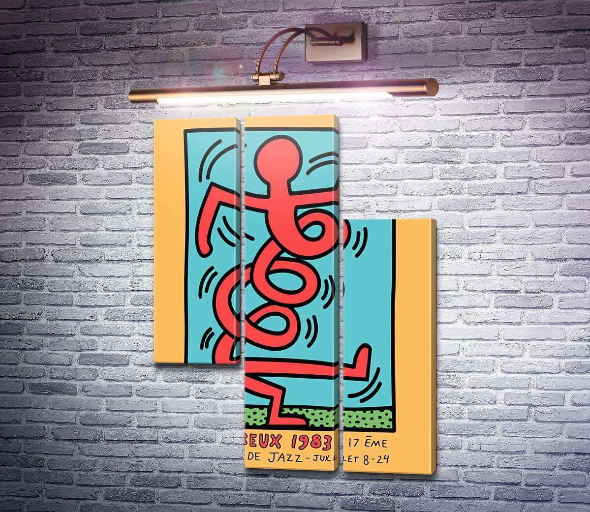 Модульная картина Человек-пружина (Модуль №13) Кит Харинг (Keith Haring) Модульная картина Человек-пружина (Модуль №13) Кит Харинг (Keith Haring)