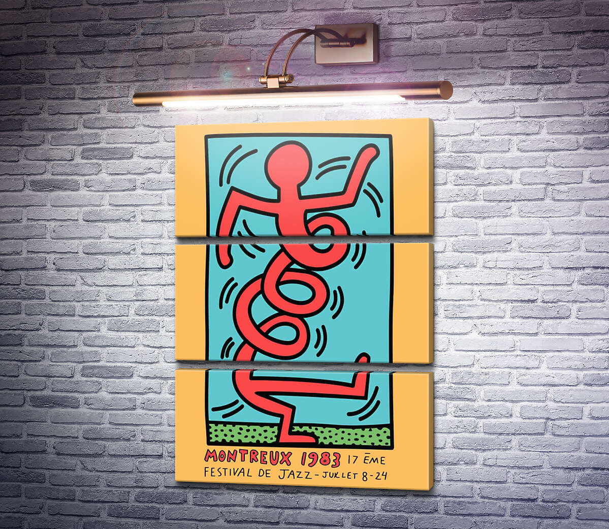 Модульная картина Человек-пружина (Модуль №15) Кит Харинг (Keith Haring) Модульная картина Человек-пружина (Модуль №15) Кит Харинг (Keith Haring)