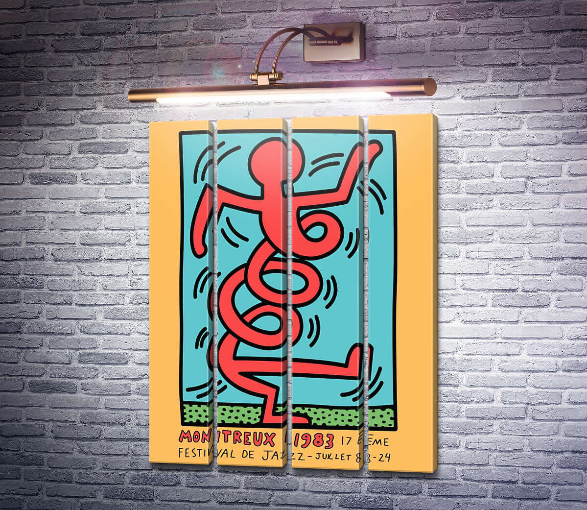 Модульна картина Людина-пружина (Модуль №24) Кіт Харінг (Keith Haring) Модульна картина Людина-пружина (Модуль №24) Кіт Харінг (Keith Haring)