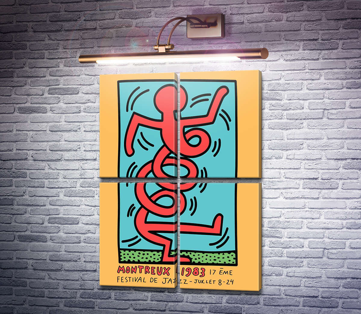 Модульная картина Человек-пружина (Модуль №25) Кит Харинг (Keith Haring) Модульная картина Человек-пружина (Модуль №25) Кит Харинг (Keith Haring)