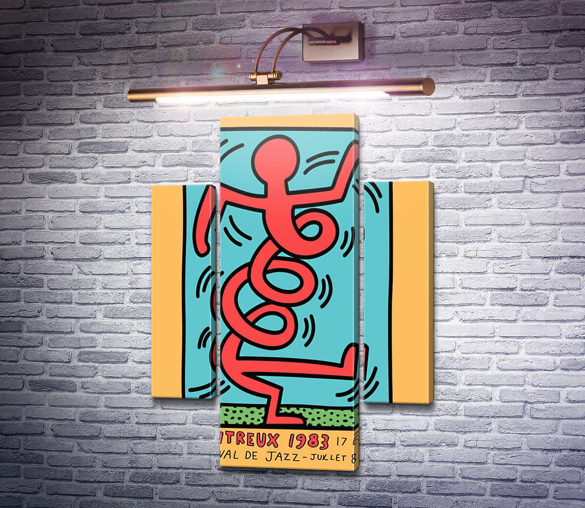 Модульная картина Человек-пружина (Модуль №5) Кит Харинг (Keith Haring) Модульная картина Человек-пружина (Модуль №5) Кит Харинг (Keith Haring)