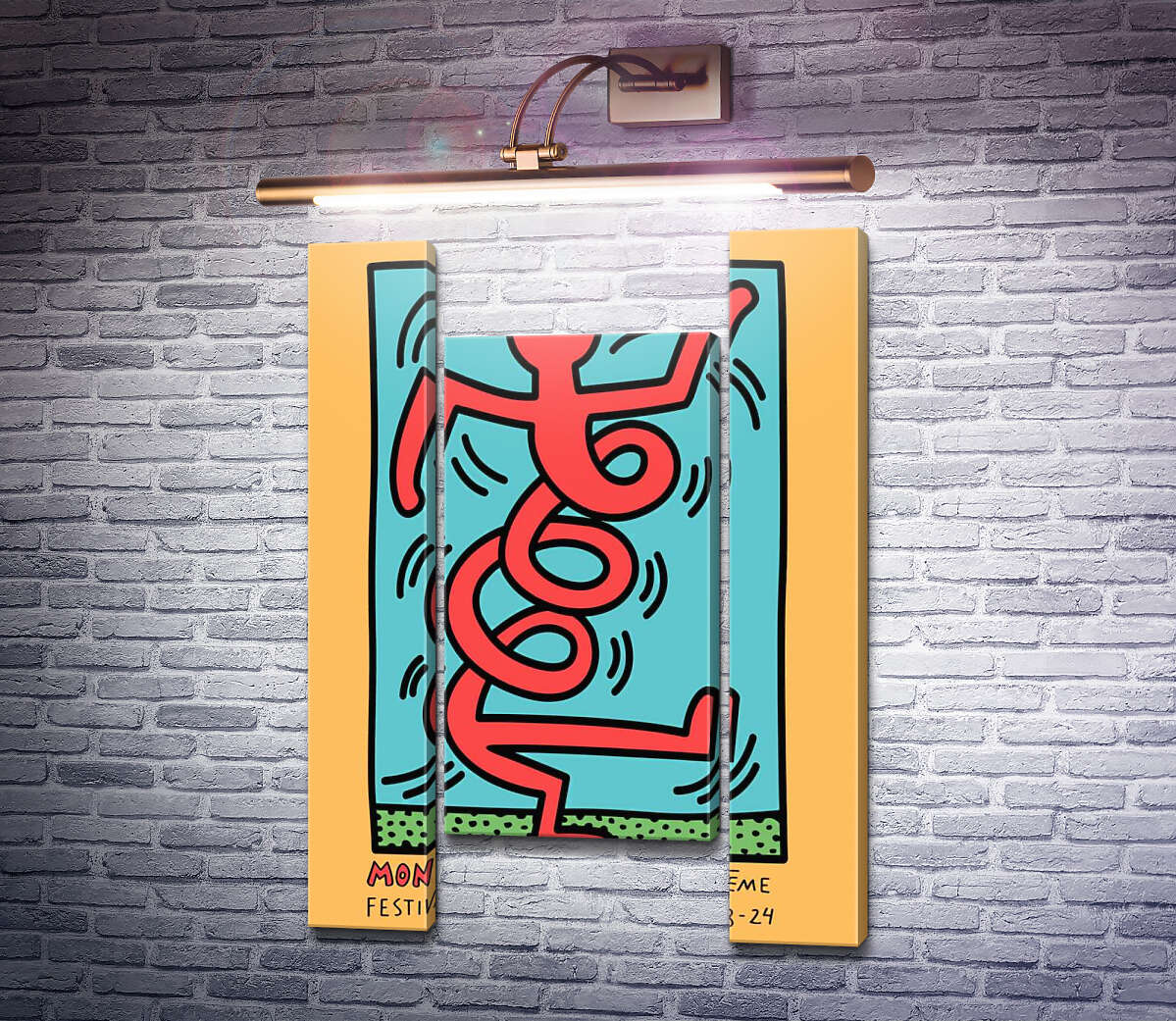 Модульная картина Человек-пружина (Модуль №11) Кит Харинг (Keith Haring) Модульная картина Человек-пружина (Модуль №11) Кит Харинг (Keith Haring)