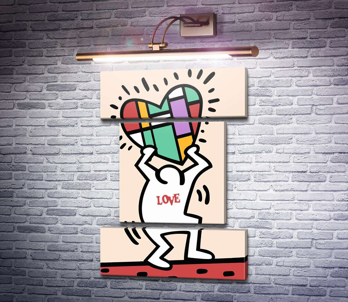 Модульна картина Дарую кохання (Модуль №18) Кіт Харінг (Keith Haring) Модульна картина Дарую кохання (Модуль №18) Кіт Харінг (Keith Haring)