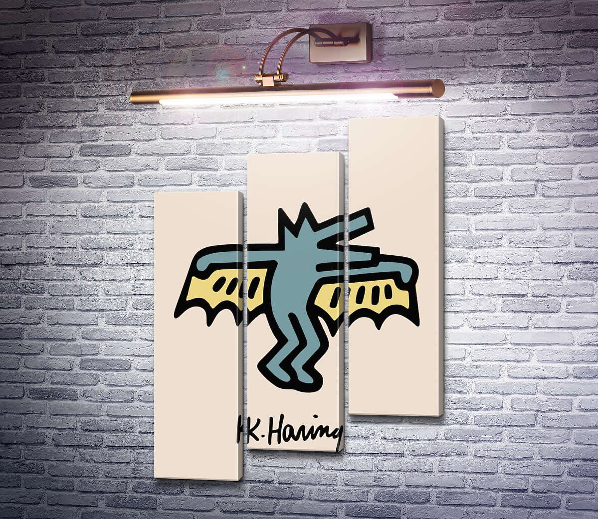 Модульная картина Волк с крыльями (Модуль №14) Кит Харинг (Keith Haring) Модульная картина Волк с крыльями (Модуль №14) Кит Харинг (Keith Haring)