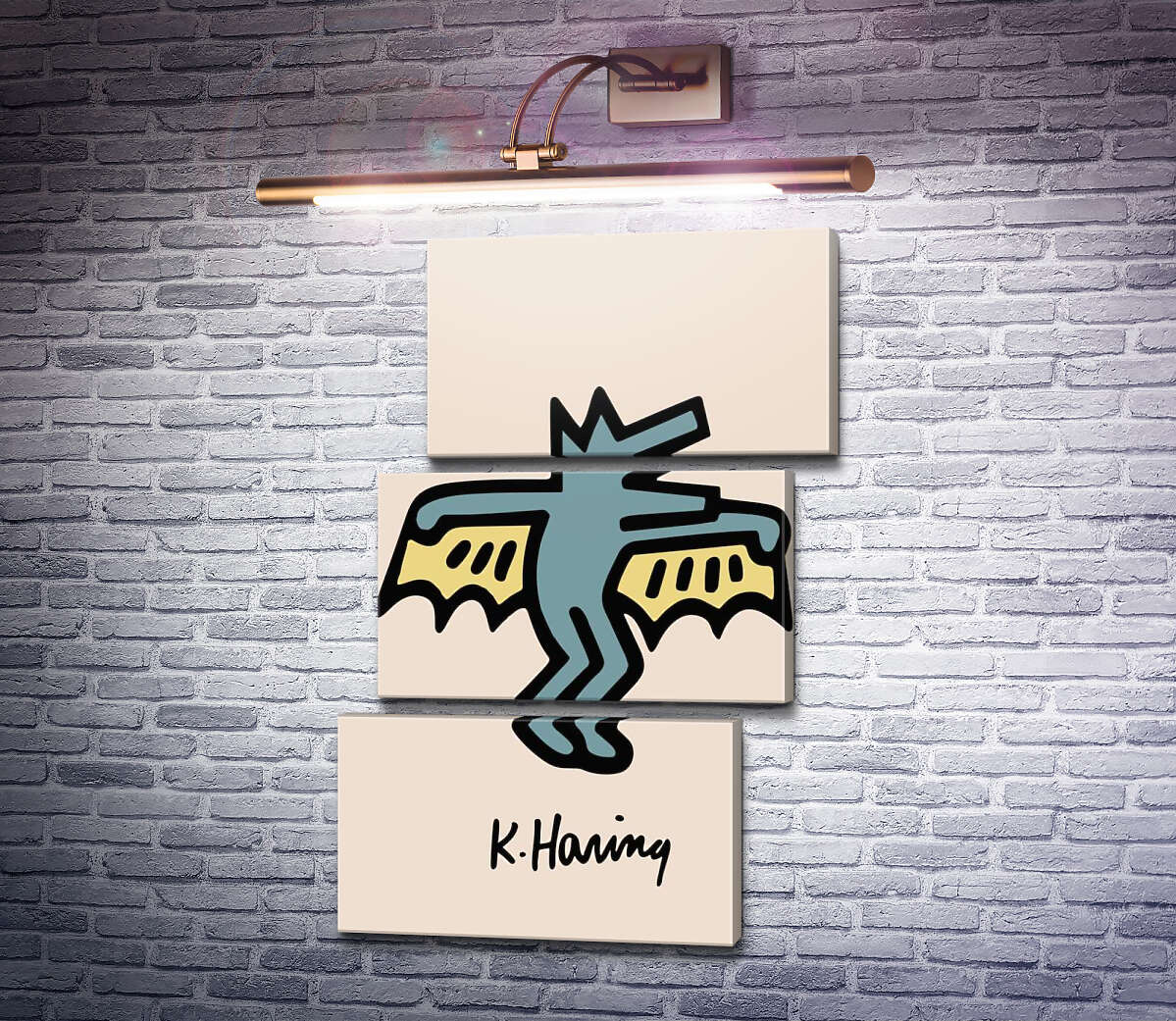 Модульная картина Волк с крыльями (Модуль №17) Кит Харинг (Keith Haring) Модульная картина Волк с крыльями (Модуль №17) Кит Харинг (Keith Haring)
