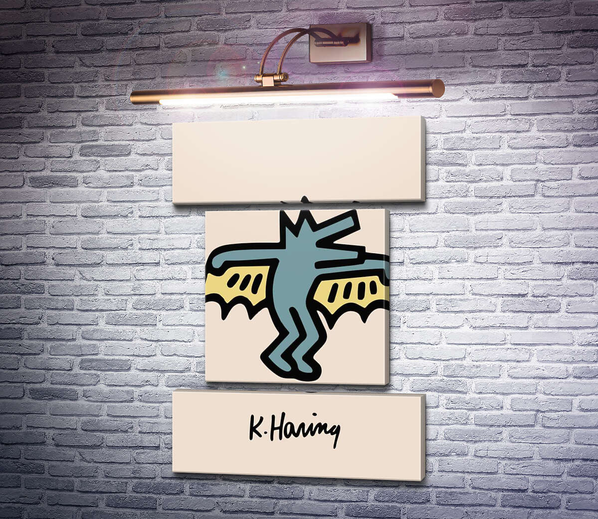 Модульная картина Волк с крыльями (Модуль №18) Кит Харинг (Keith Haring) Модульная картина Волк с крыльями (Модуль №18) Кит Харинг (Keith Haring)