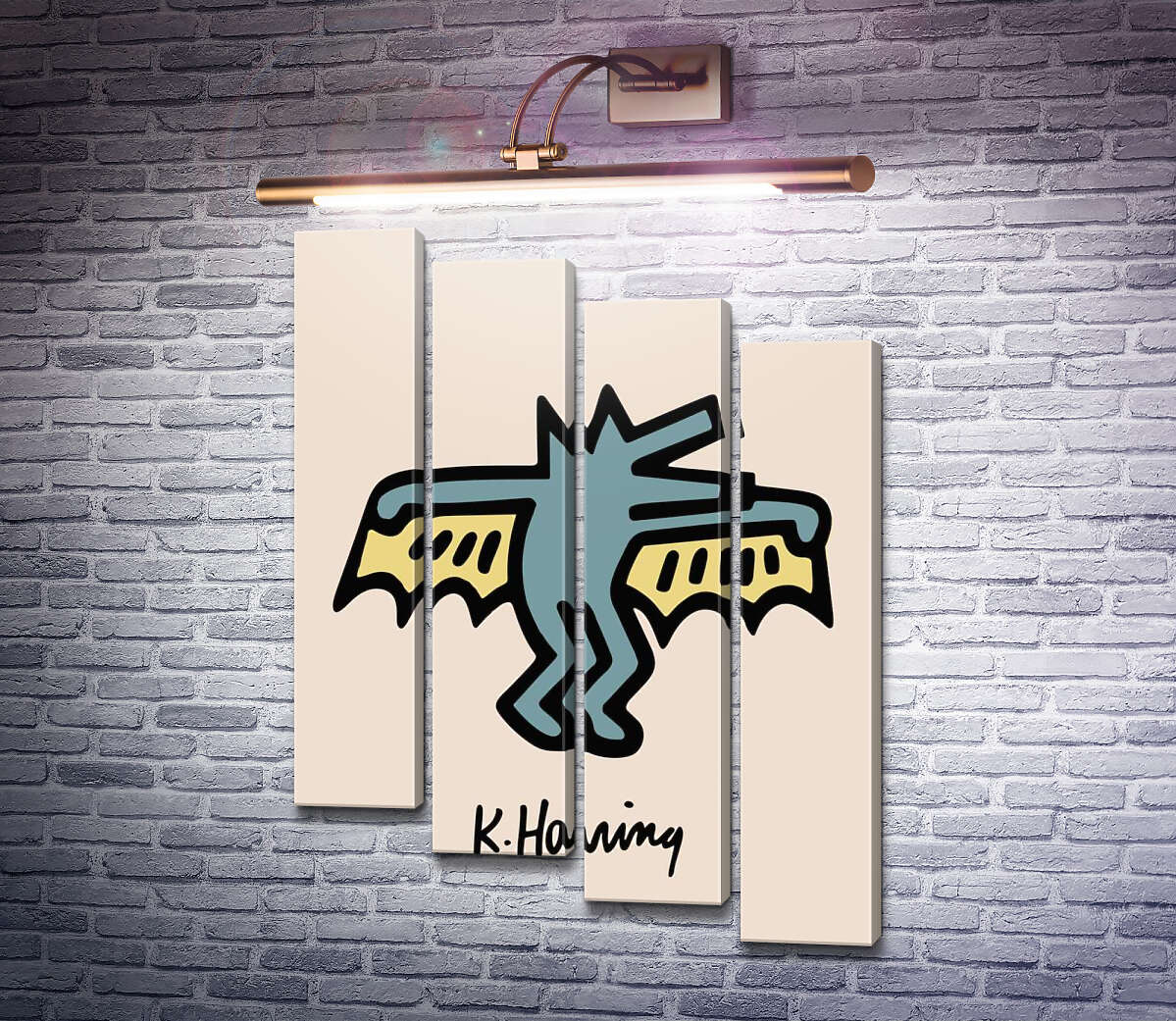 Модульная картина Волк с крыльями (Модуль №19) Кит Харинг (Keith Haring) Модульная картина Волк с крыльями (Модуль №19) Кит Харинг (Keith Haring)